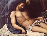 Deposition Paintings - Deposition [detail 1] by Sebastiano del Piombo